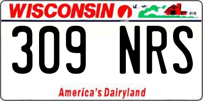 WI license plate 309NRS