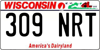 WI license plate 309NRT