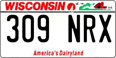 WI license plate 309NRX