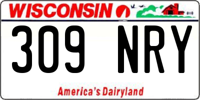 WI license plate 309NRY