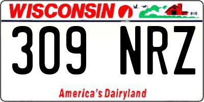 WI license plate 309NRZ