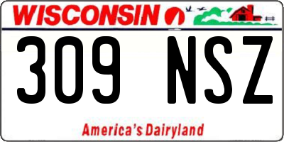WI license plate 309NSZ