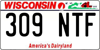 WI license plate 309NTF