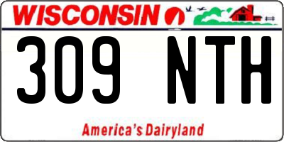 WI license plate 309NTH