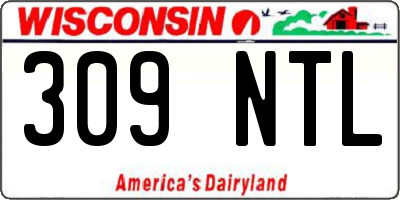 WI license plate 309NTL