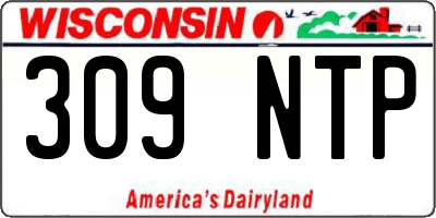 WI license plate 309NTP