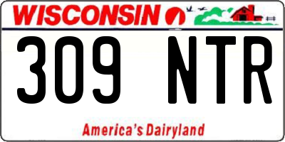 WI license plate 309NTR