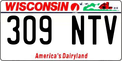 WI license plate 309NTV