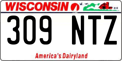 WI license plate 309NTZ