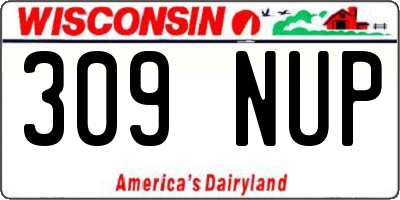 WI license plate 309NUP