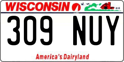 WI license plate 309NUY