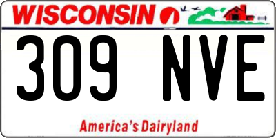 WI license plate 309NVE