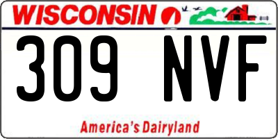 WI license plate 309NVF
