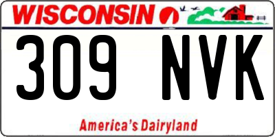WI license plate 309NVK