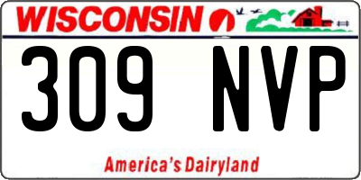 WI license plate 309NVP