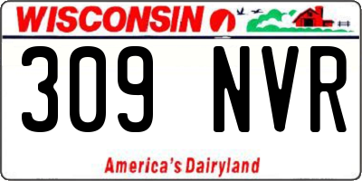 WI license plate 309NVR