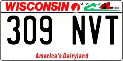 WI license plate 309NVT