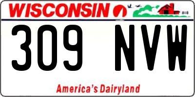 WI license plate 309NVW