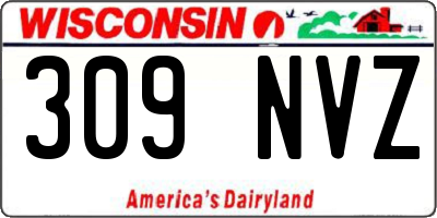 WI license plate 309NVZ