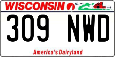 WI license plate 309NWD
