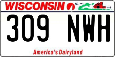 WI license plate 309NWH