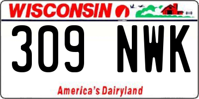 WI license plate 309NWK