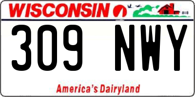 WI license plate 309NWY
