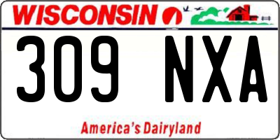 WI license plate 309NXA