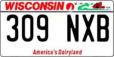 WI license plate 309NXB