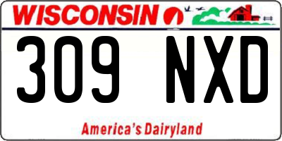 WI license plate 309NXD
