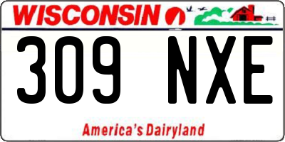 WI license plate 309NXE