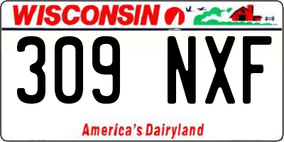 WI license plate 309NXF