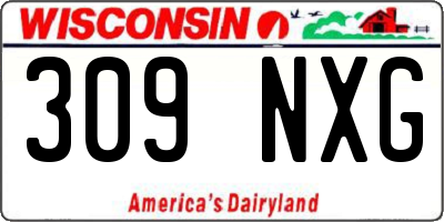 WI license plate 309NXG