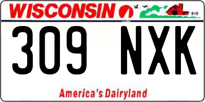 WI license plate 309NXK