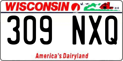 WI license plate 309NXQ
