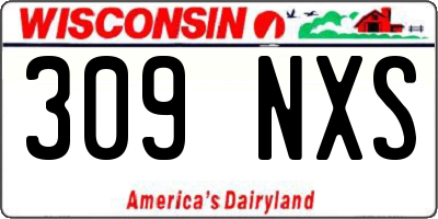 WI license plate 309NXS