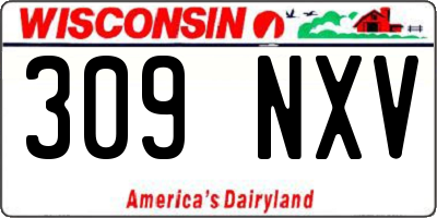 WI license plate 309NXV