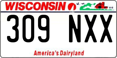 WI license plate 309NXX