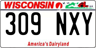 WI license plate 309NXY