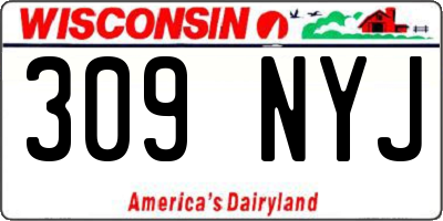 WI license plate 309NYJ