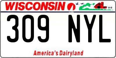 WI license plate 309NYL