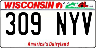 WI license plate 309NYV