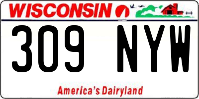 WI license plate 309NYW