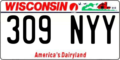 WI license plate 309NYY