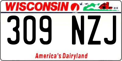 WI license plate 309NZJ