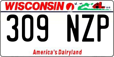 WI license plate 309NZP