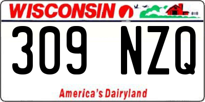 WI license plate 309NZQ