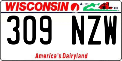 WI license plate 309NZW