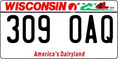 WI license plate 309OAQ