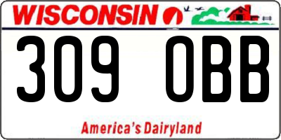 WI license plate 309OBB